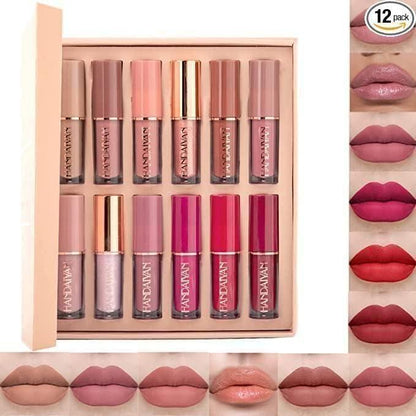 SatinMatte Liquid Lip Kit - 12Pcs